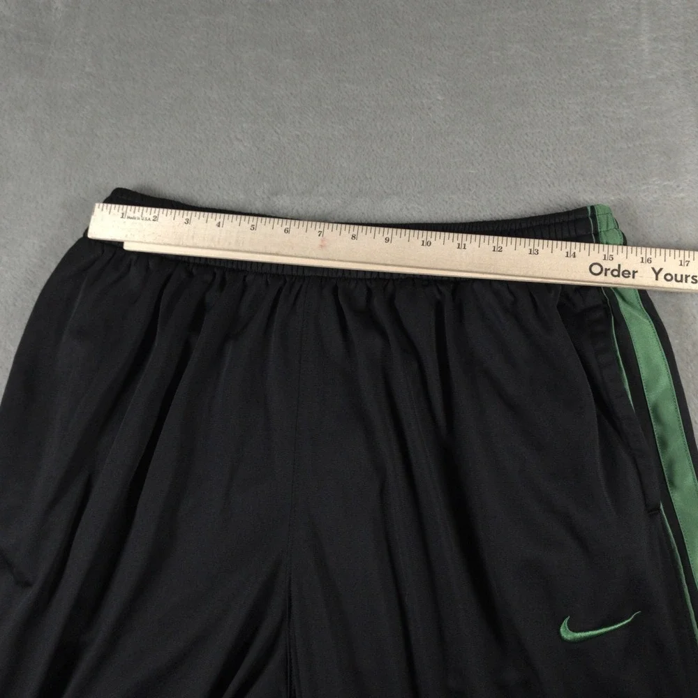 Nike Track Pants Mens XL Black Side Stripes Jogger Ankle Zip Basketball Y2K